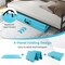 2 Inch Thick Folding Exercise Mat 120 x 48 Gym Mat EPE Foam Padding PU Leather Surface with Carry Handles Hook Loop Connection for Training Use